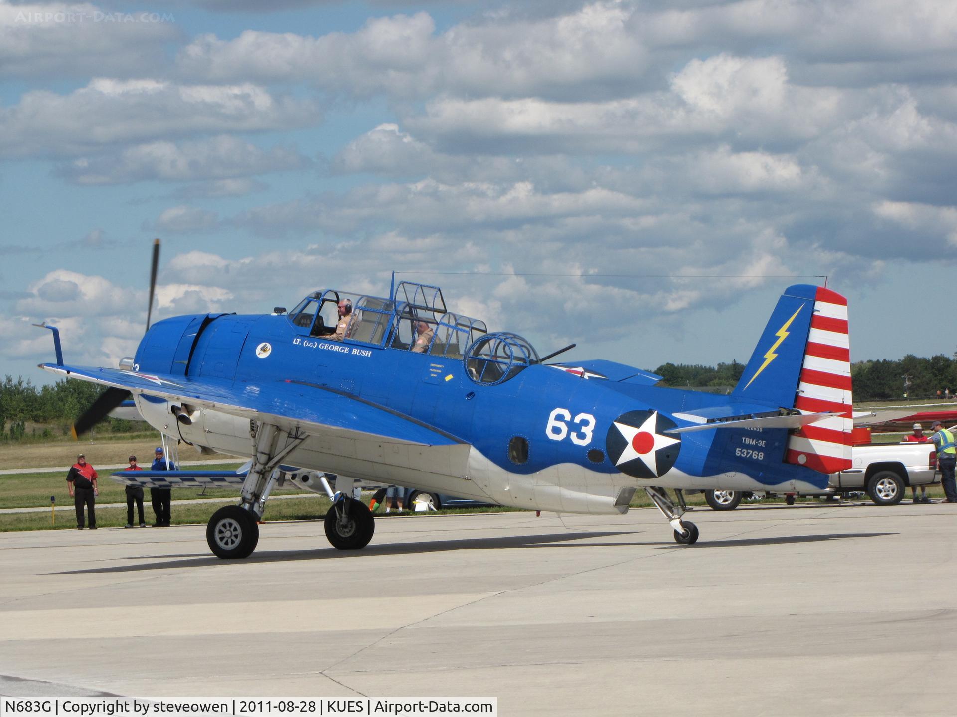 N683G, 1943 Grumman TBM-3E Avenger C/N 53768, Wings over Waukesha Airshow 2011