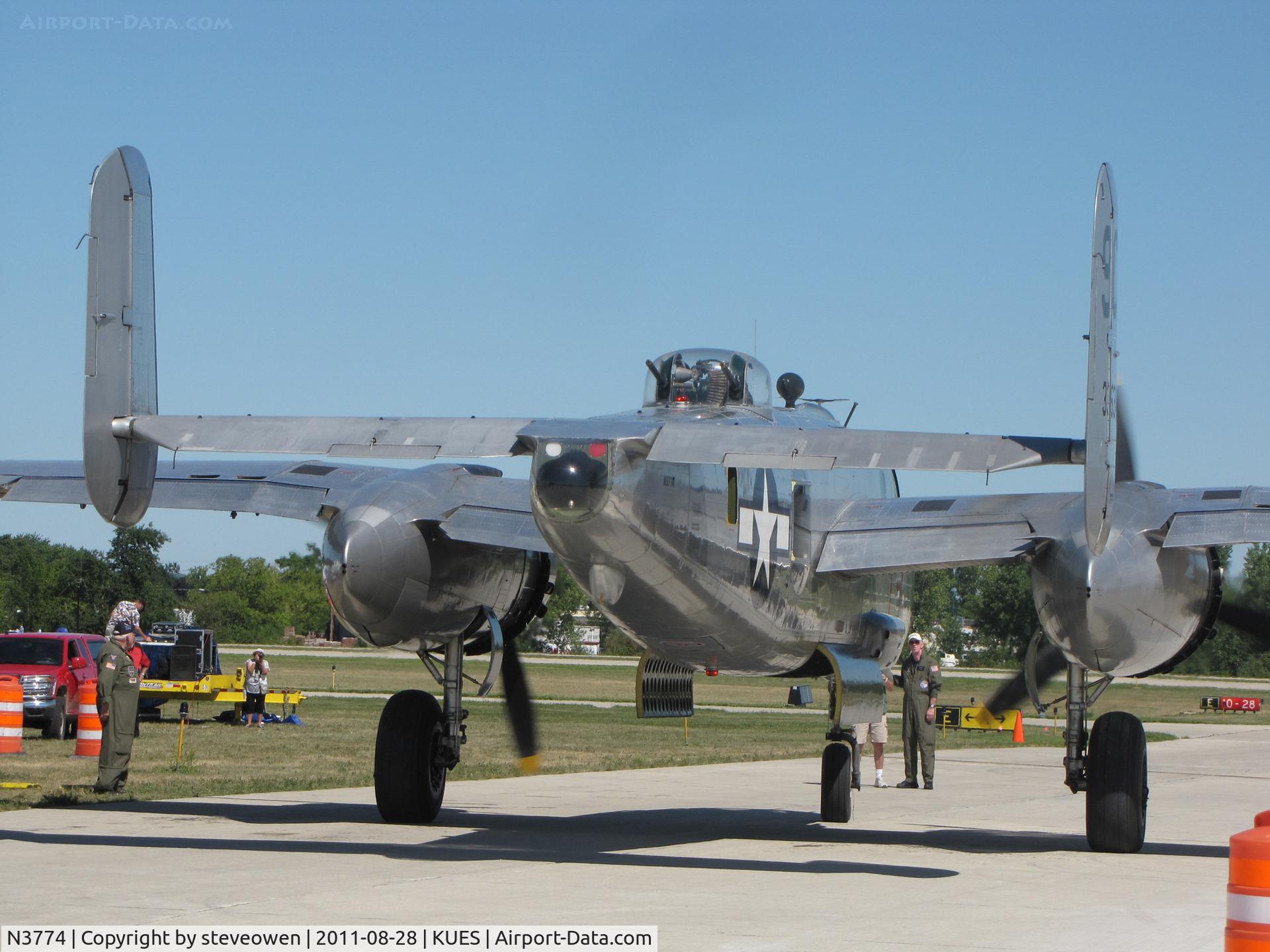 N3774, 1943 North American B-25D Mitchell C/N 100-23960, Wings over Waukesha Airshow 2011