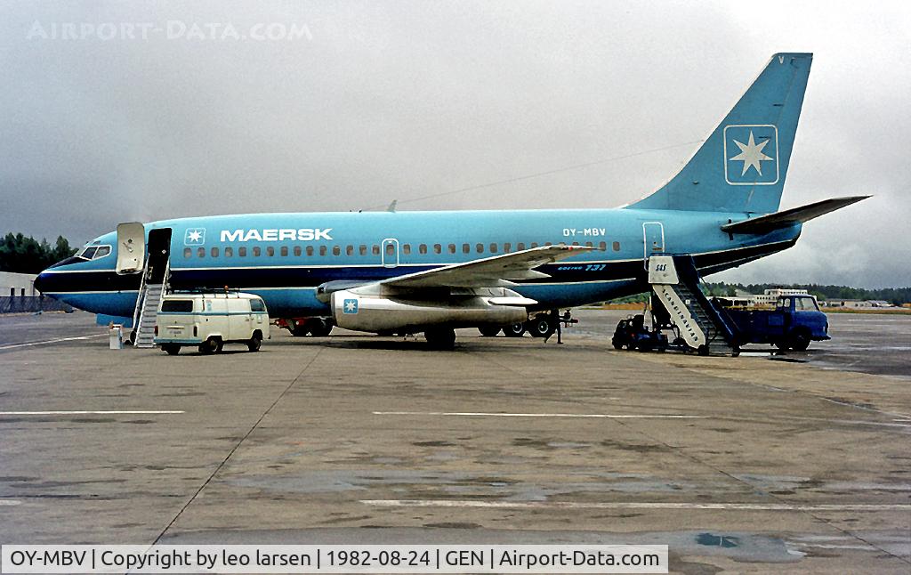 OY-MBV, 1981 Boeing 737-2L9 C/N 22735, GEN Gardermoen Norway 24.8.82