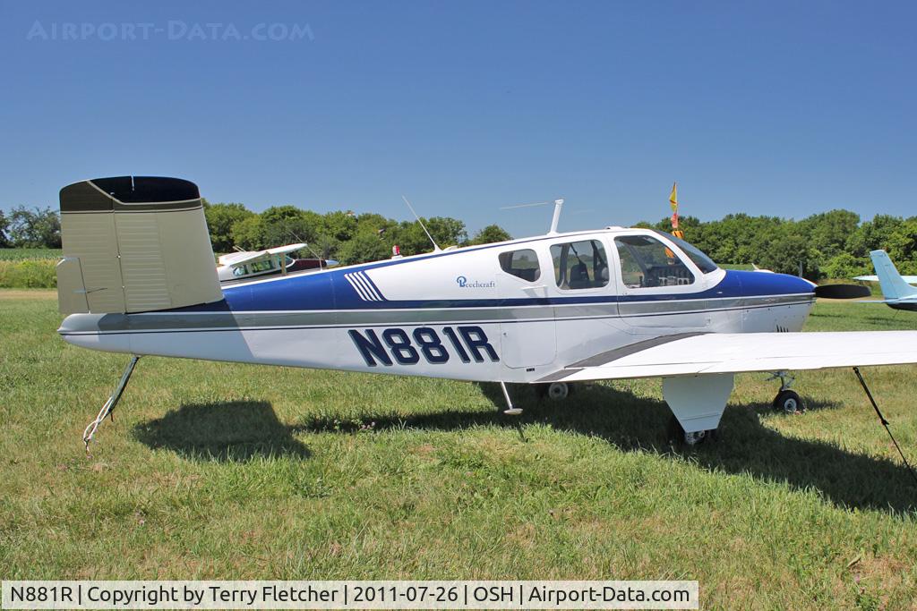 N881R, 1960 Beech M35 Bonanza C/N D-6290, 1960 Beech M35, c/n: D-6290
at 2011 Oshkosh