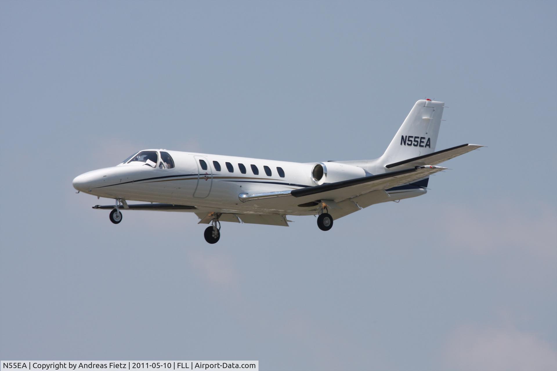 N55EA, 1990 Cessna 560 C/N 560-0055, Landing at FLL.