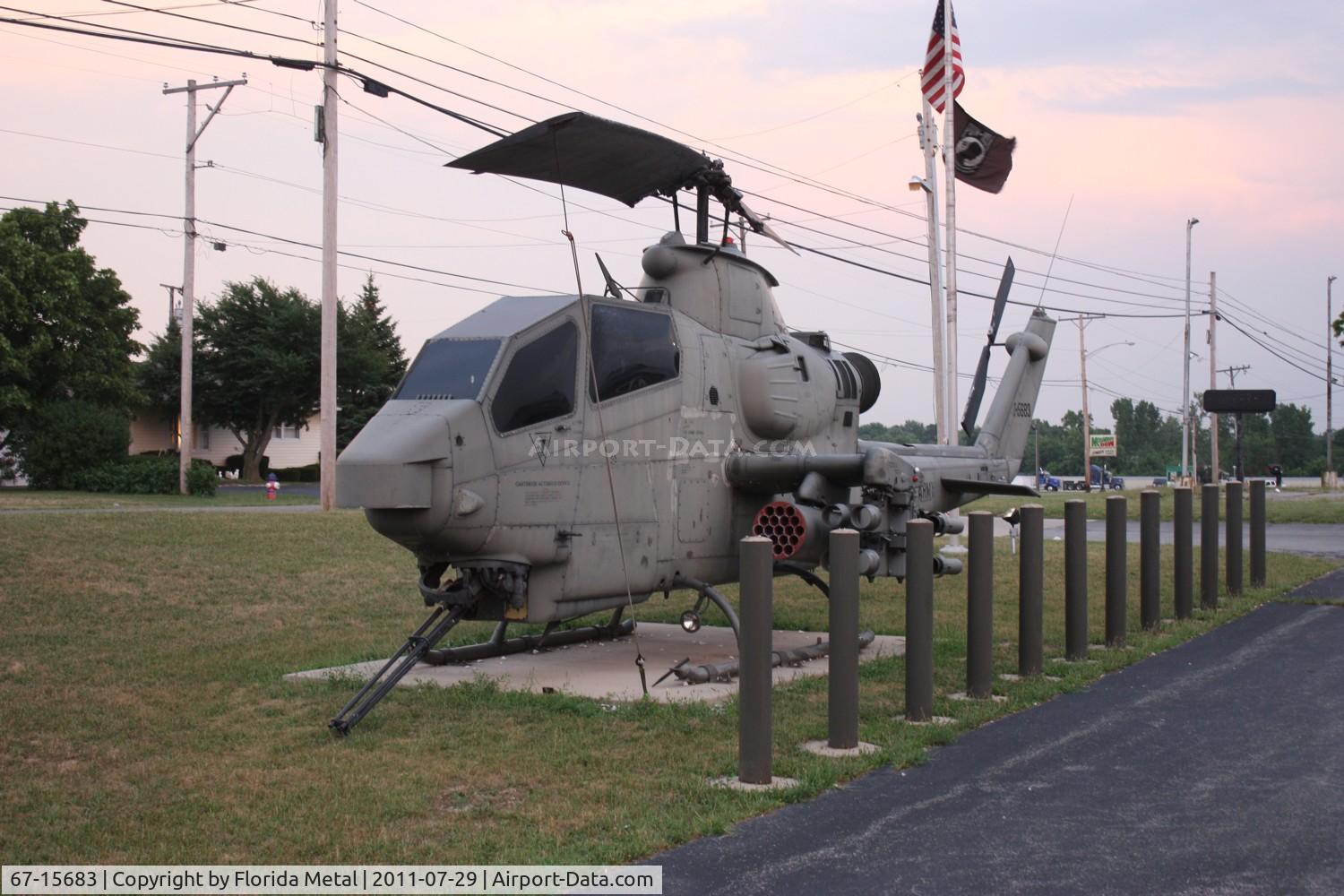 67-15683, 1967 Bell AH-1F Cobra C/N 20347, AH-1F in front of AmVets Post 1986 Sidney Ohio
