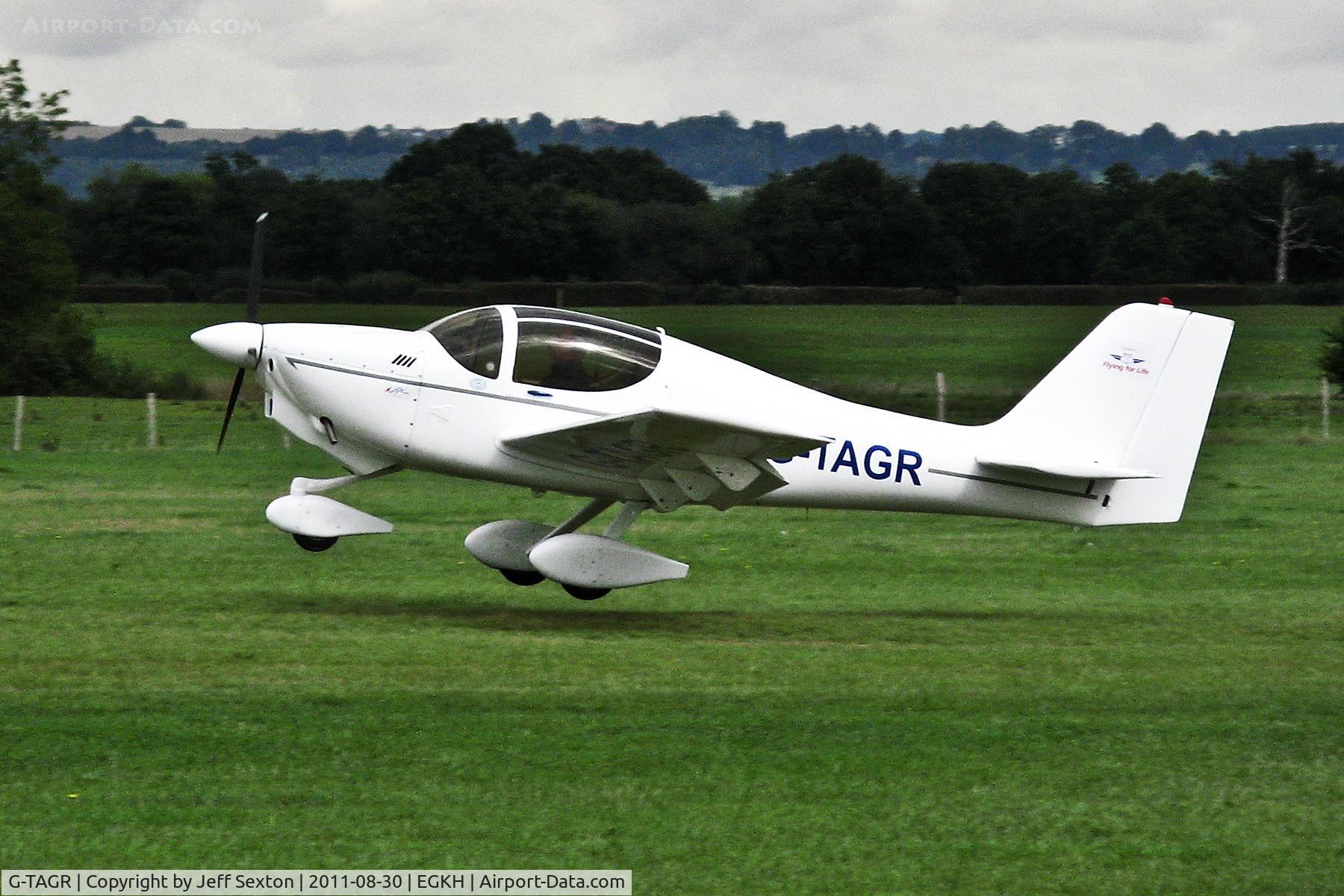 G-TAGR, 2004 Europa XS Tri-Gear C/N PFA 247-13061, Landing at Headcorn, Kent UK