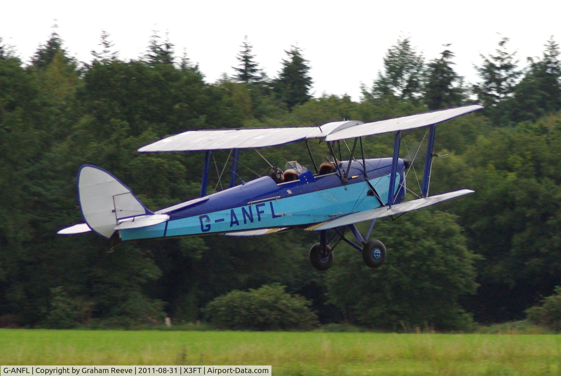 G-ANFL, 1941 De Havilland DH-82A Tiger Moth II C/N 84617, Just taken off at Felthorpe.