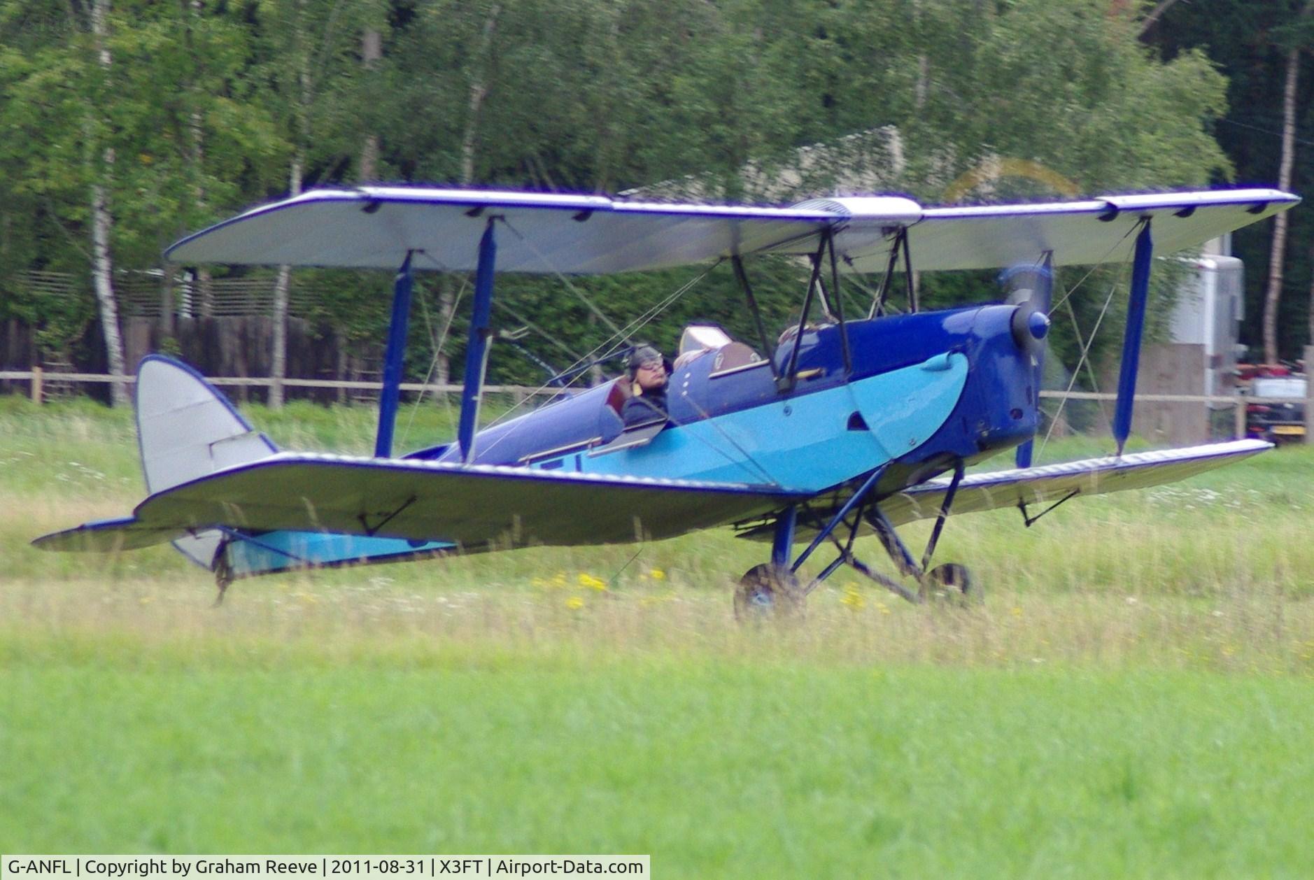 G-ANFL, 1941 De Havilland DH-82A Tiger Moth II C/N 84617, On the runway at Felthorpe.