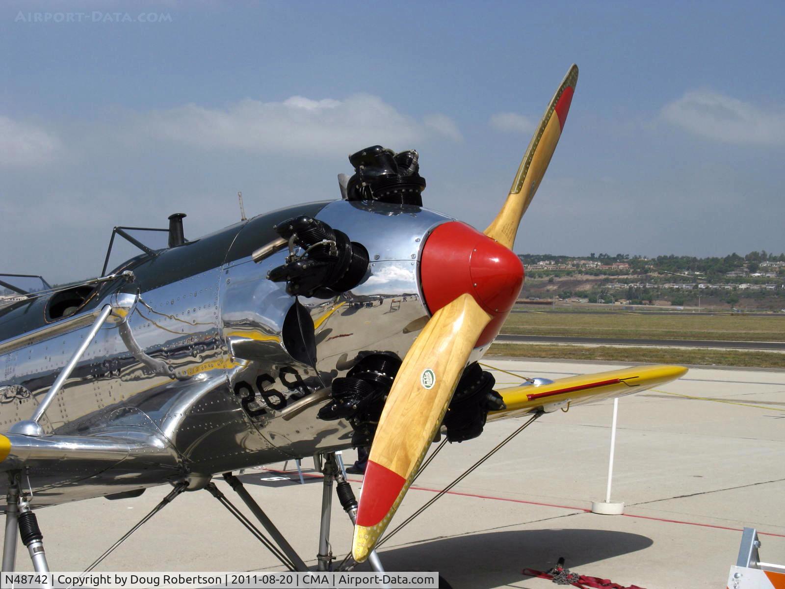 N48742, 1941 Ryan Aeronautical ST3KR C/N 1298, 1941 Ryan Aeronautical ST-3KR as PT-22, Kinner R5 160 Hp 5 cylinder radial with the sweetest sounds, mirror polished