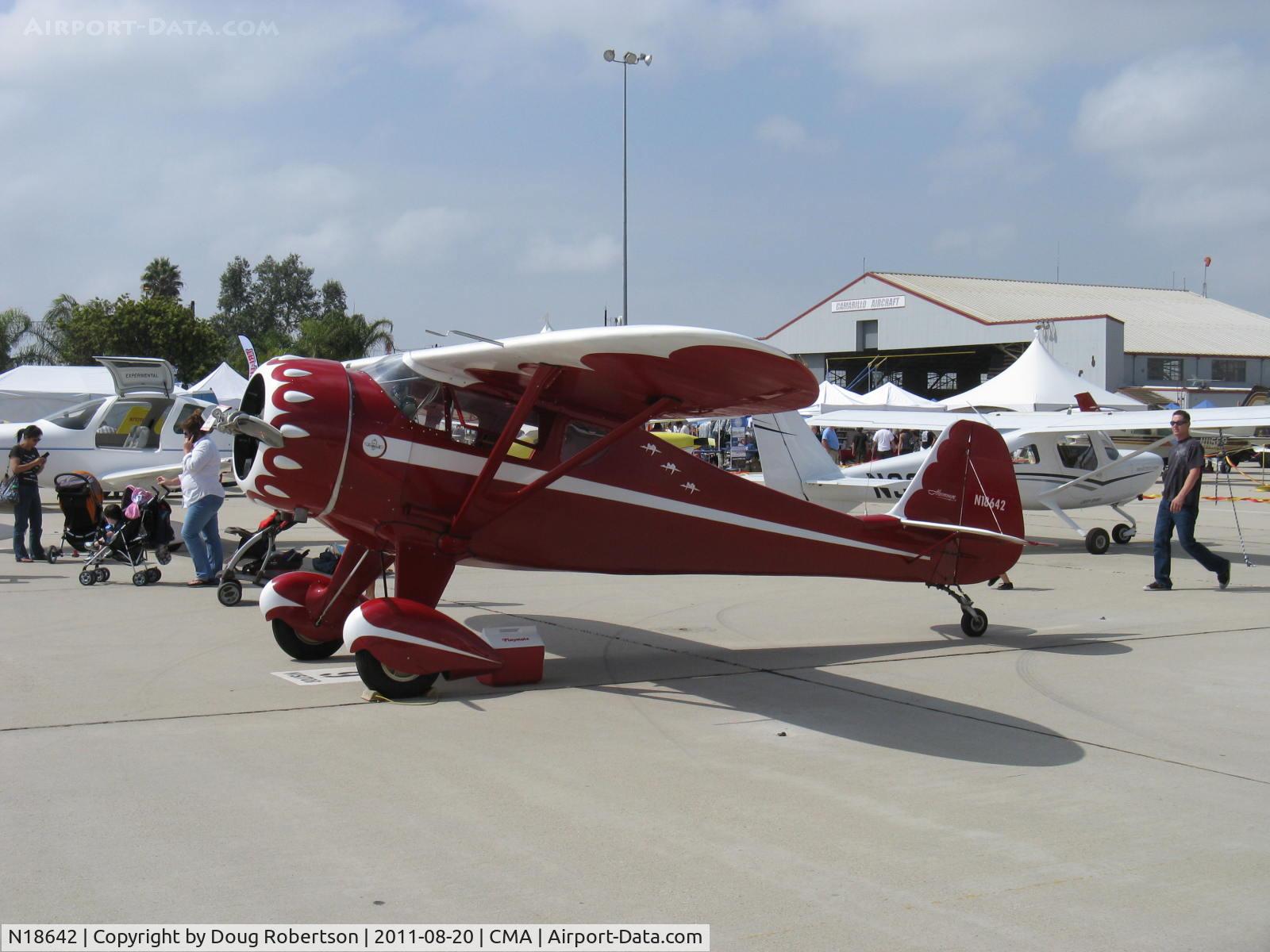 N18642, 1933 Monocoupe 110 C/N 6W53, 1933 Monocoupe 110, Warner SCARAB 145 Hp radial, Monocoupe built less than 50 of these now coveted classics-this one same age as photographer.