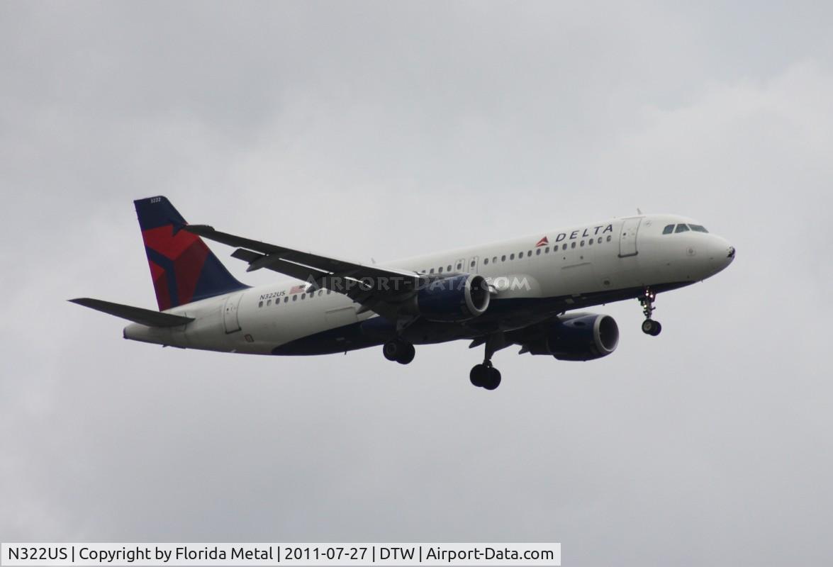 N322US, 1992 Airbus A320-211 C/N 263, Delta A320