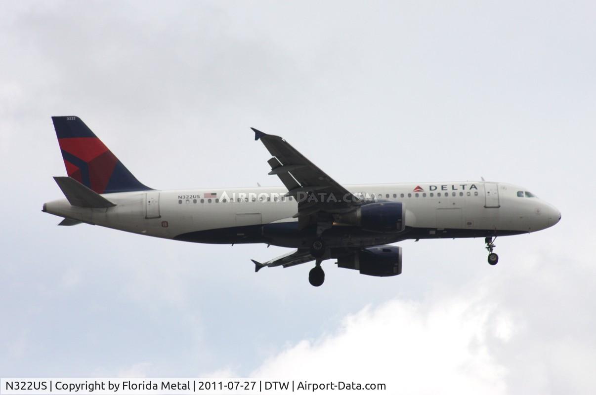 N322US, 1992 Airbus A320-211 C/N 263, Delta A320