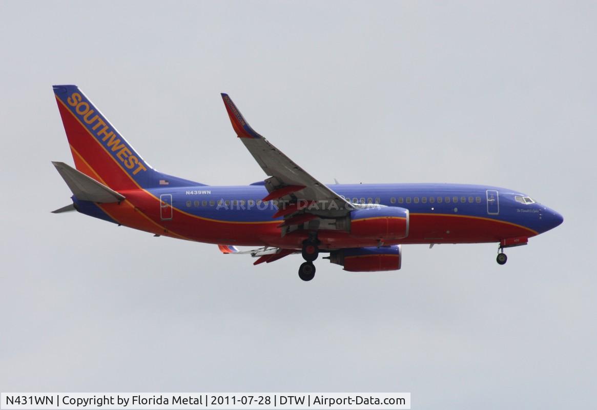 N431WN, 2002 Boeing 737-7H4 C/N 29845, Southwest 737-700
