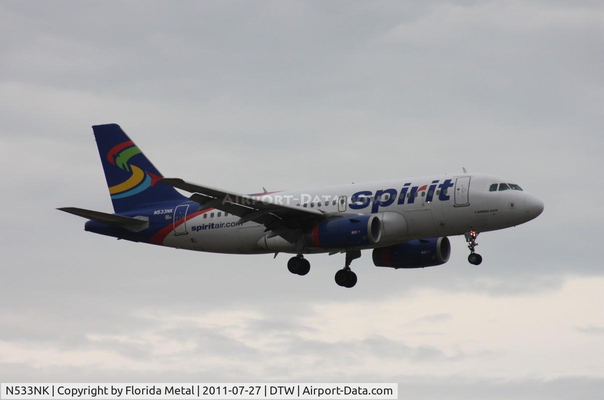 N533NK, 2008 Airbus A319-132 C/N 3393, Spirit A319