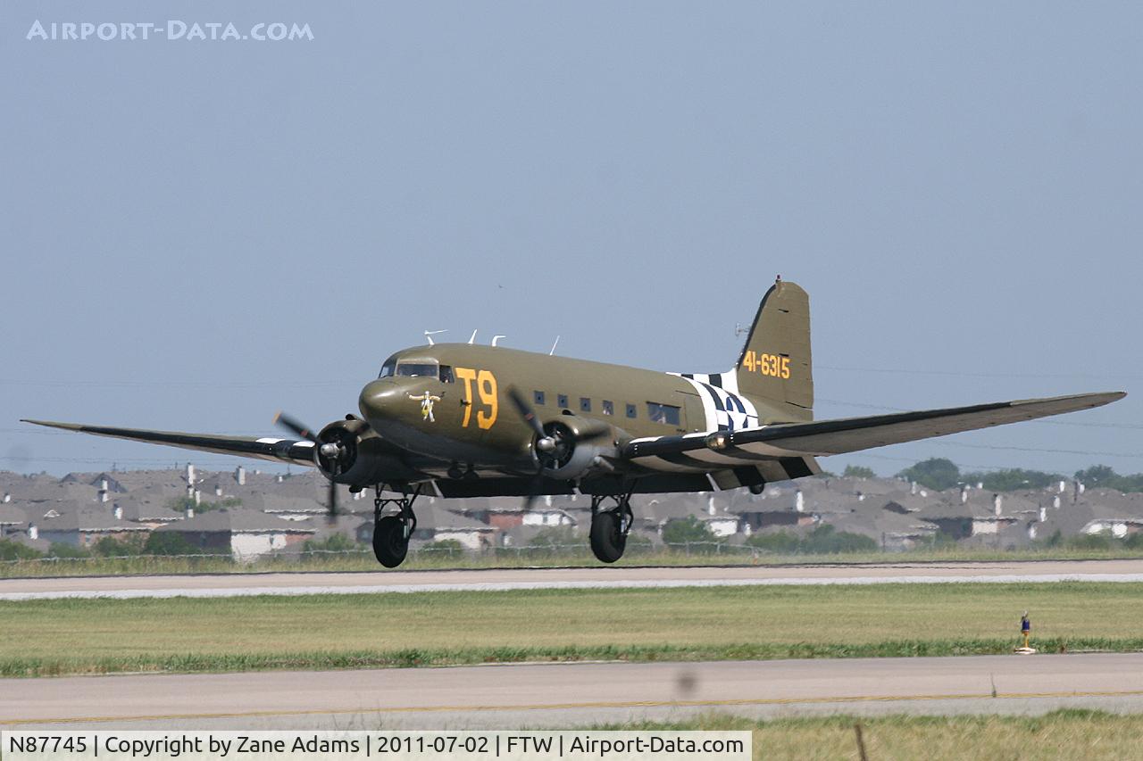 N87745, 1942 Douglas DC-3 C/N 6315, At Meacham Field - Fort Worth, TX
