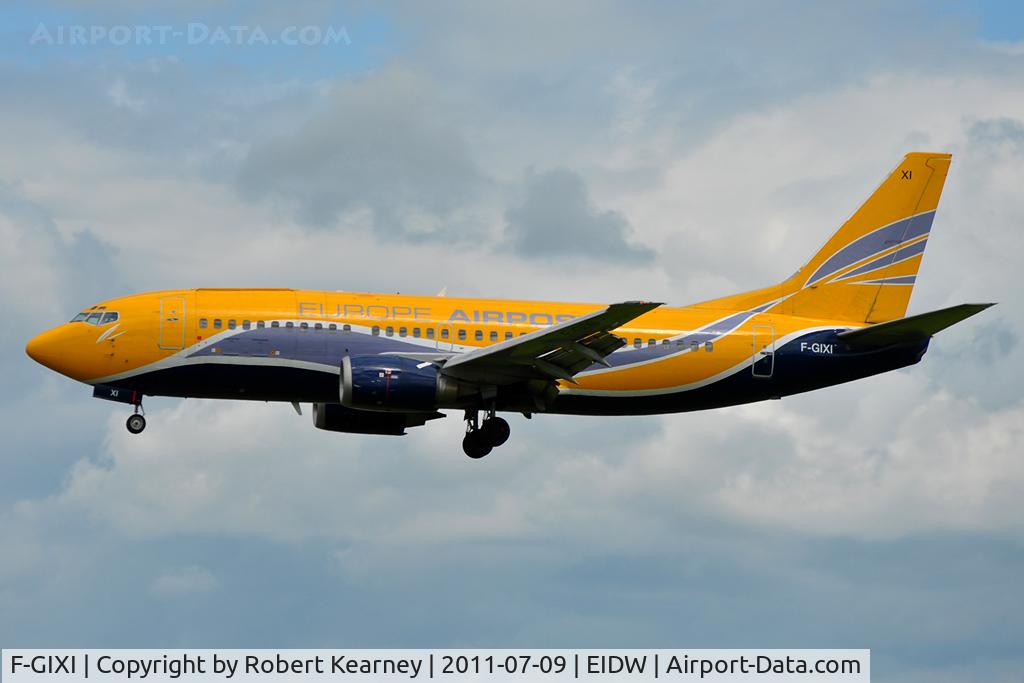 F-GIXI, 1987 Boeing 737-348F C/N 23809, On short finals for r/w 28