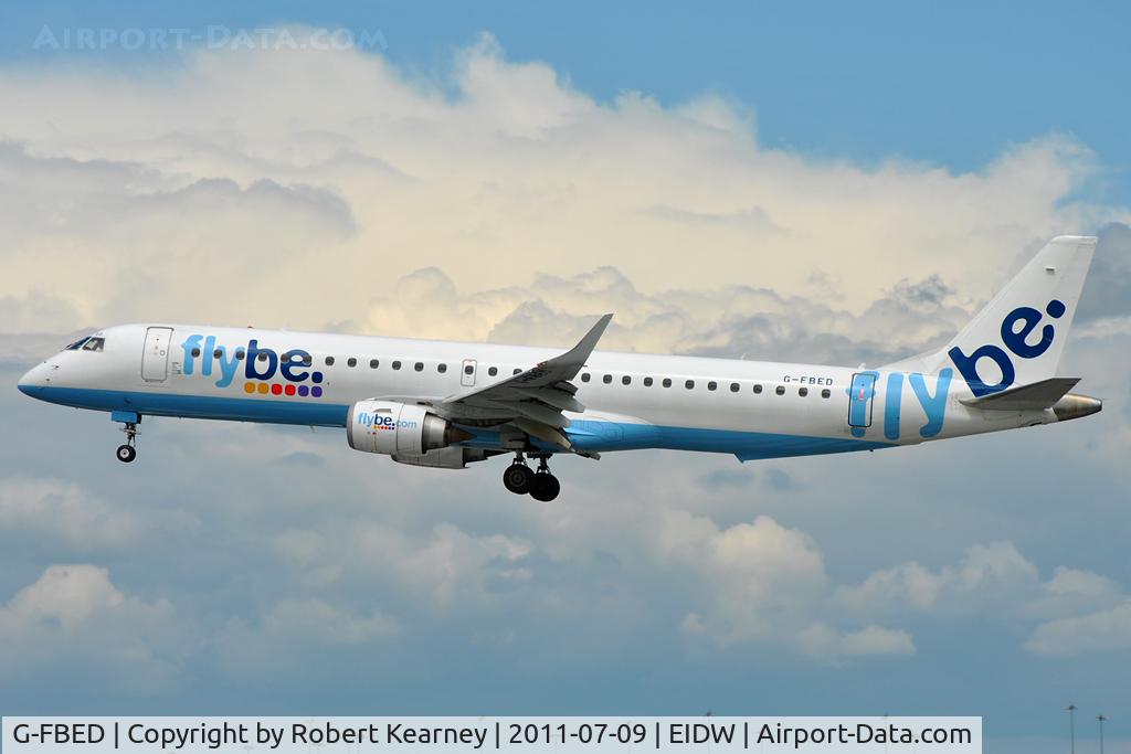 G-FBED, 2007 Embraer 195LR (ERJ-190-200LR) C/N 19000084, On short finals for r/w 28
