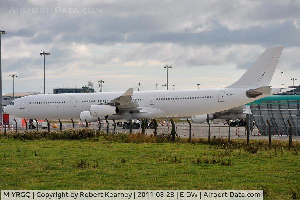 M-YRGQ, 1996 Airbus A340-312 C/N 133, Parked on remotes before painting