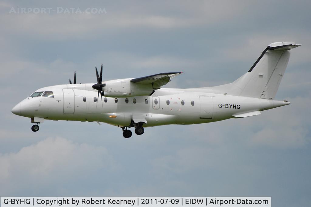 G-BYHG, 1998 Dornier 328-100 C/N 3098, On short finals for r/w 28