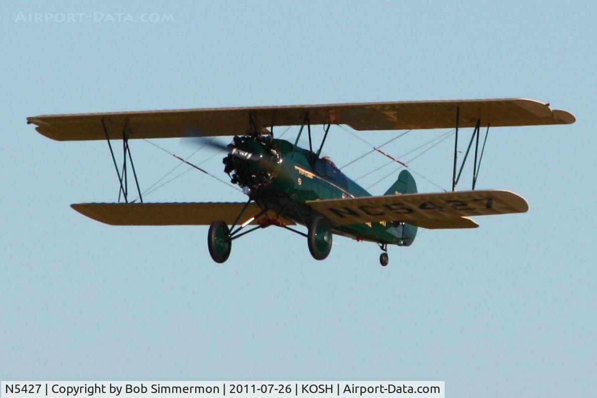 N5427, 1928 Travel Air 4000 C/N 516, Departing Airventure 2011.