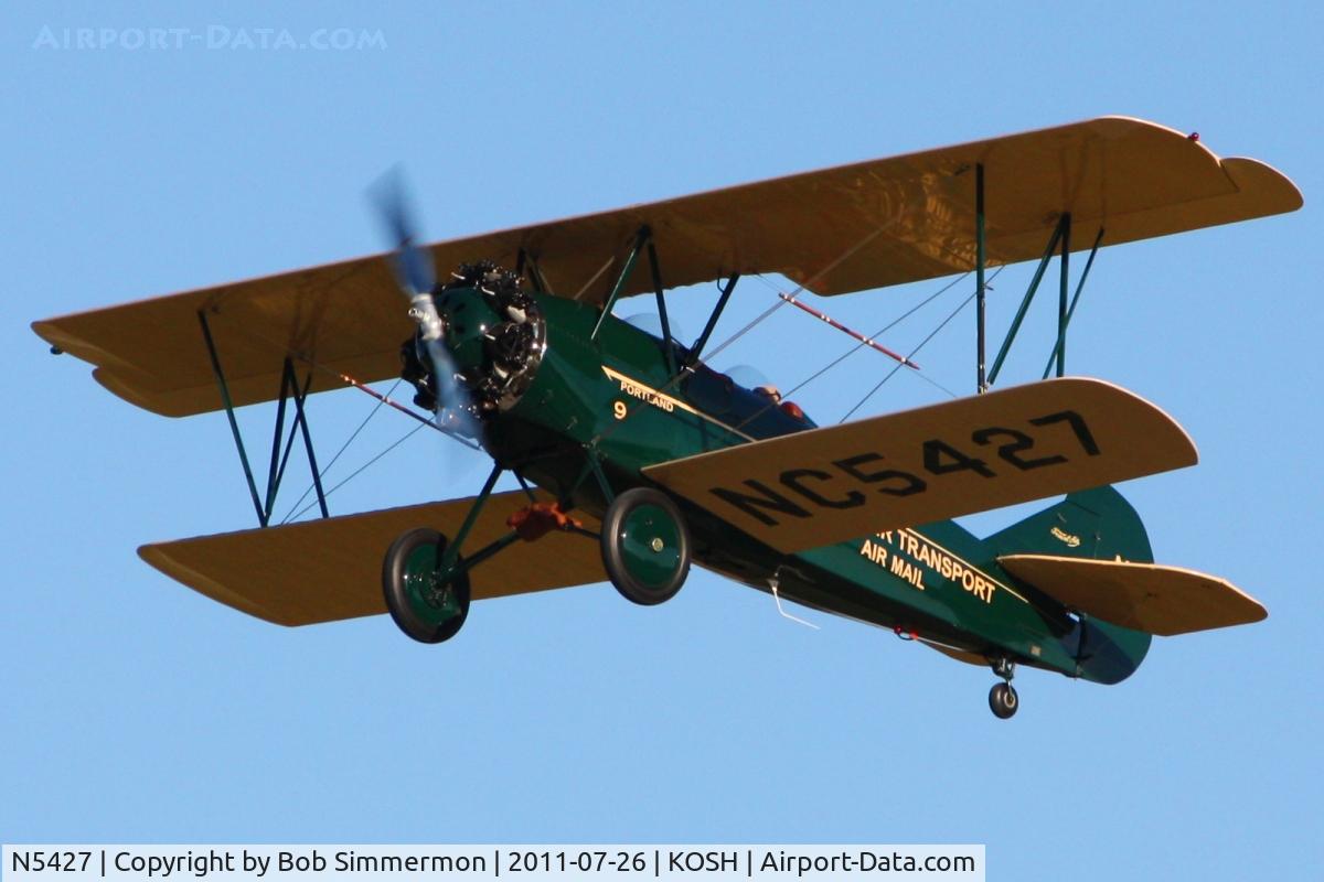 N5427, 1928 Travel Air 4000 C/N 516, Departing Airventure 2011.