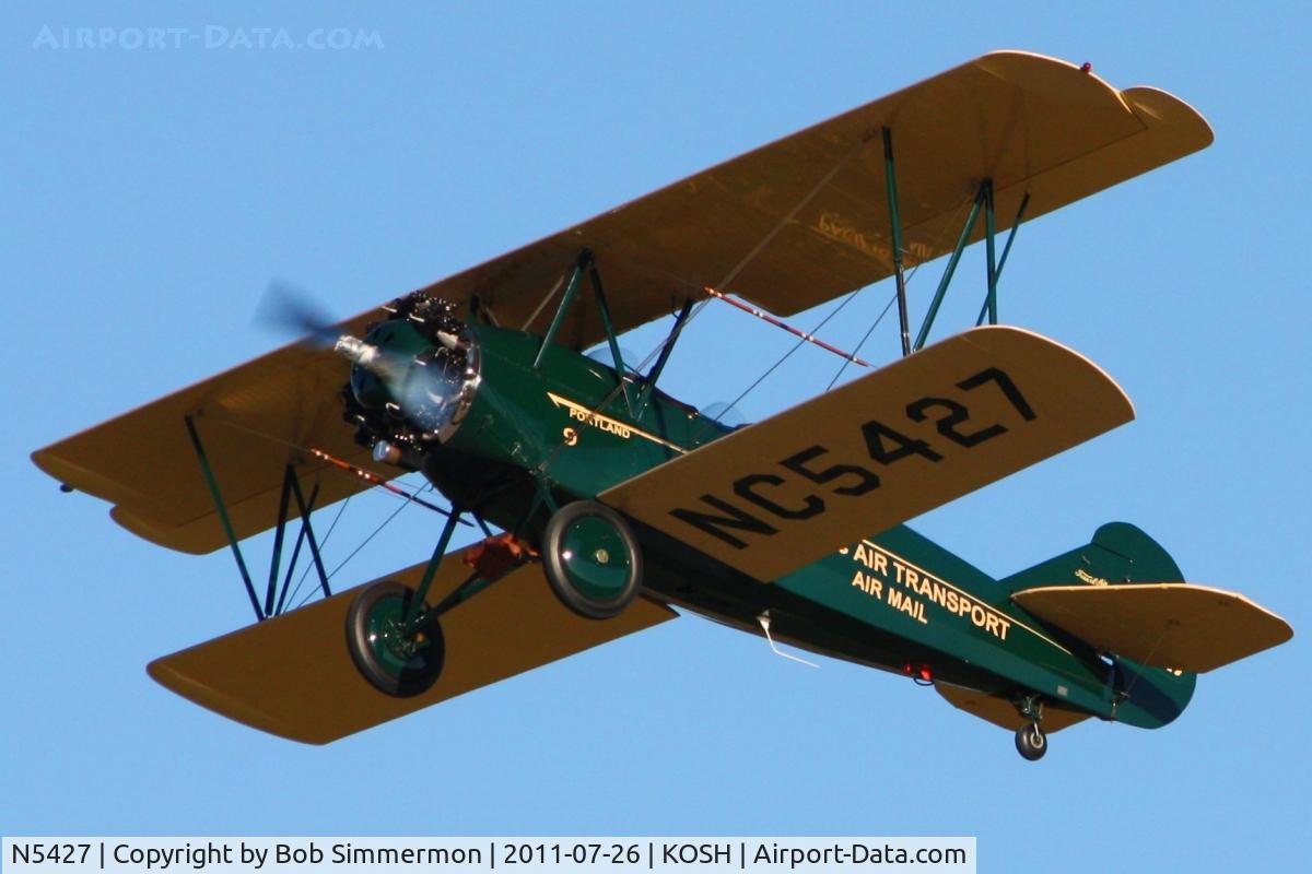 N5427, 1928 Travel Air 4000 C/N 516, Departing Airventure 2011.