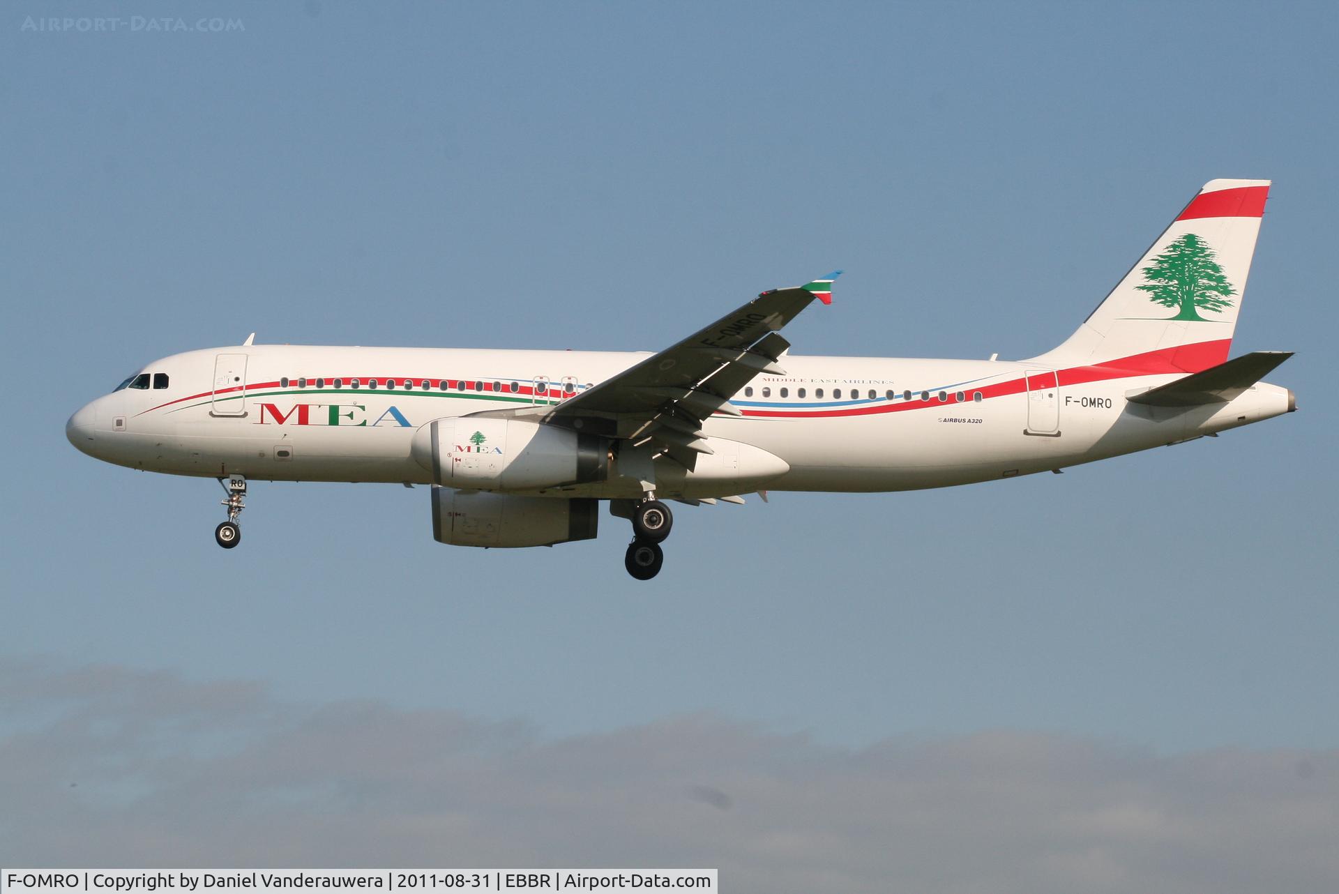 F-OMRO, 2010 Airbus A320-232 C/N 4296, Arrival of flight ME215 to RWY 25L