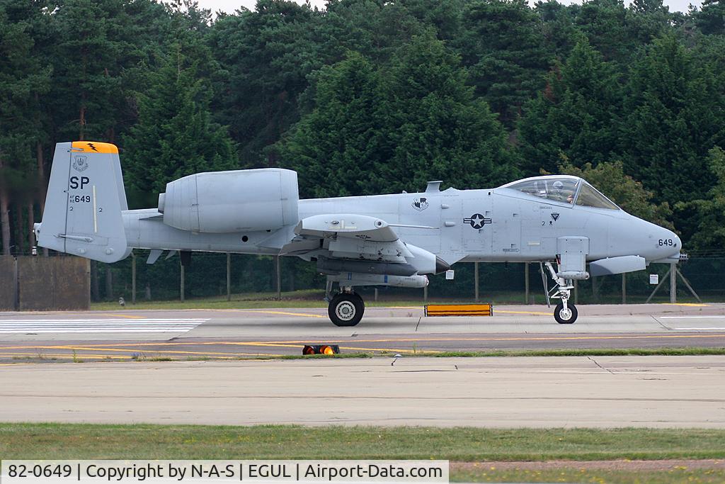 82-0649, 1982 Fairchild Republic A-10C Thunderbolt II C/N A10-0697, Departing