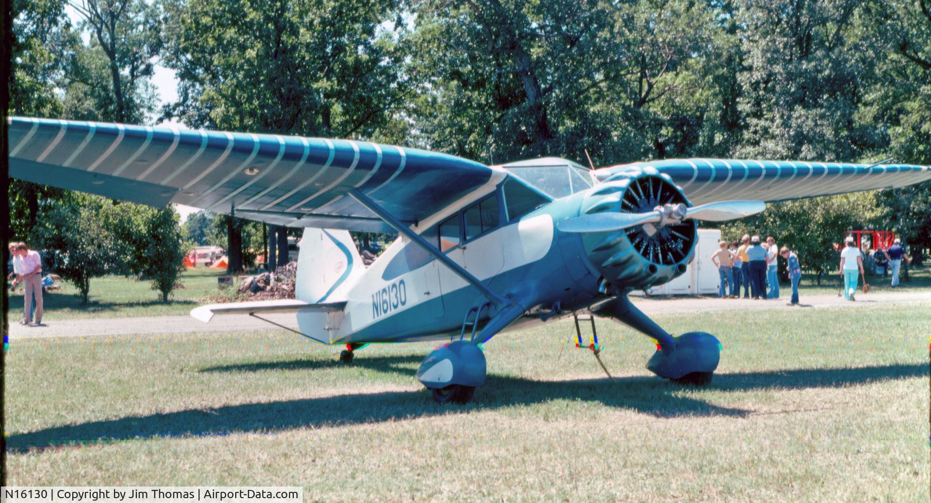 N16130, 1936 Stinson SR-7B Reliant C/N 9693, Pic taken in 1976 at Oshkosh Wi