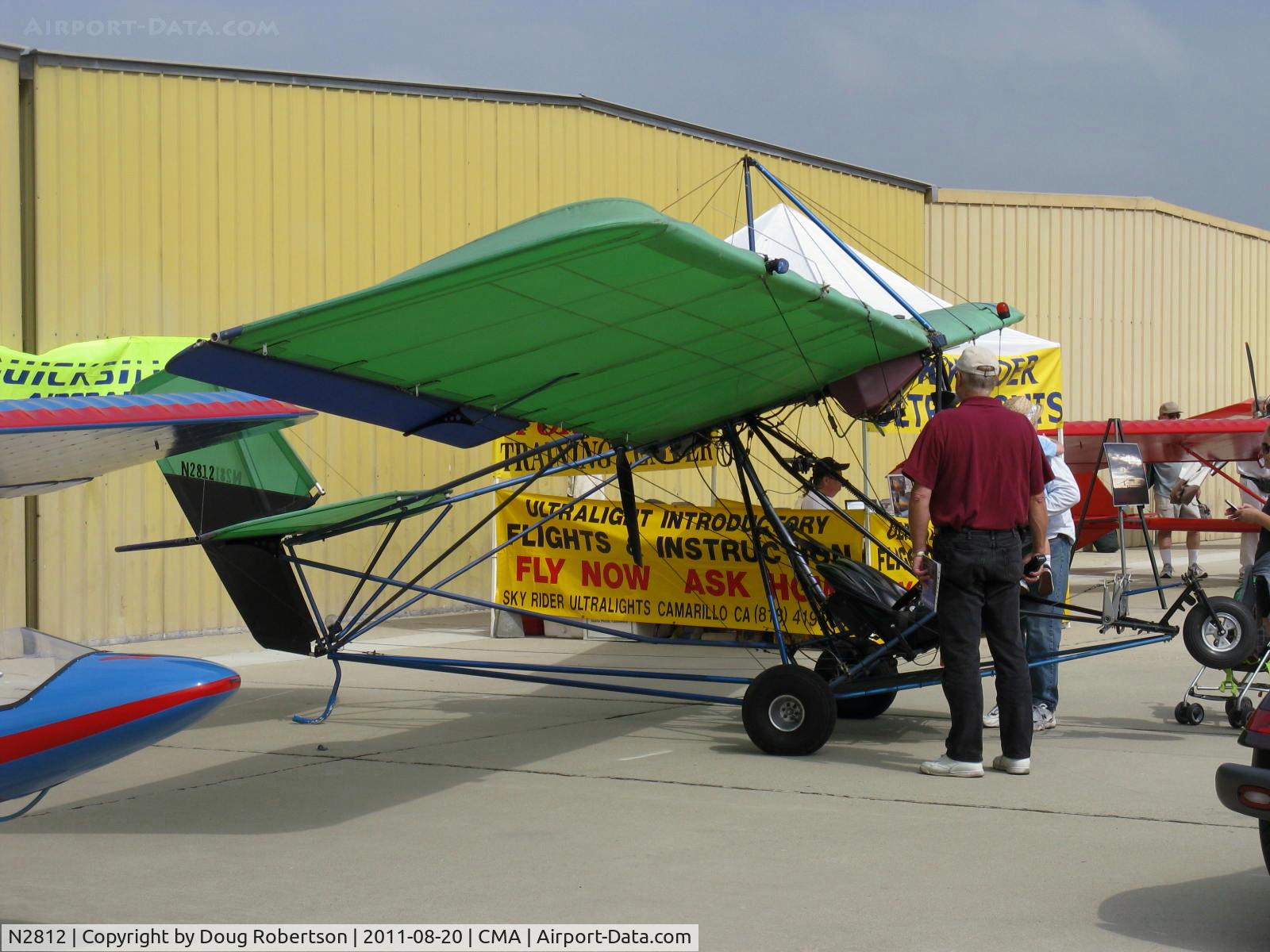 N2812, 2001 Eipper Quicksilver Sport II C/N 0001763, 2001 Chicco QUICKSILVER SPORT II, Ramjet? Hardly -Rotax 503 DCDI 52 Hp pusher prop shown