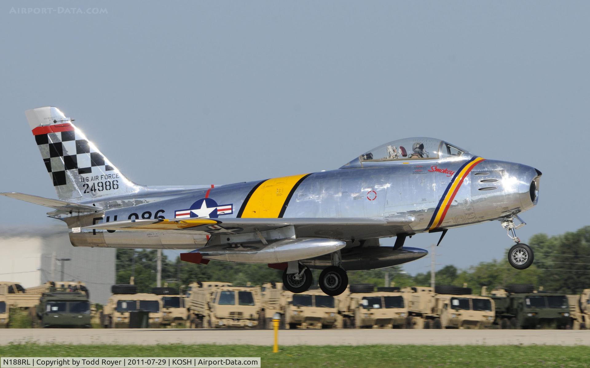 N188RL, 1952 North American F-86F Sabre C/N 191-682, AIRVENTURE 2011