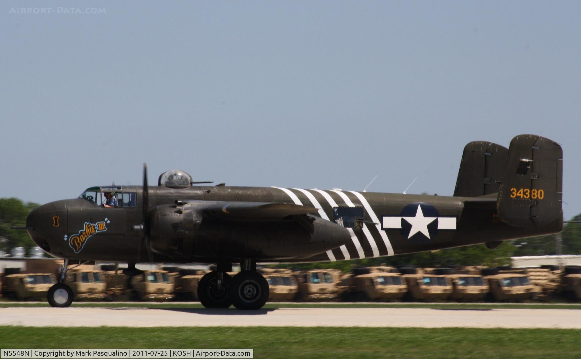 N5548N, 1943 North American B-25H Mitchell C/N 98-21107, North American B-25H