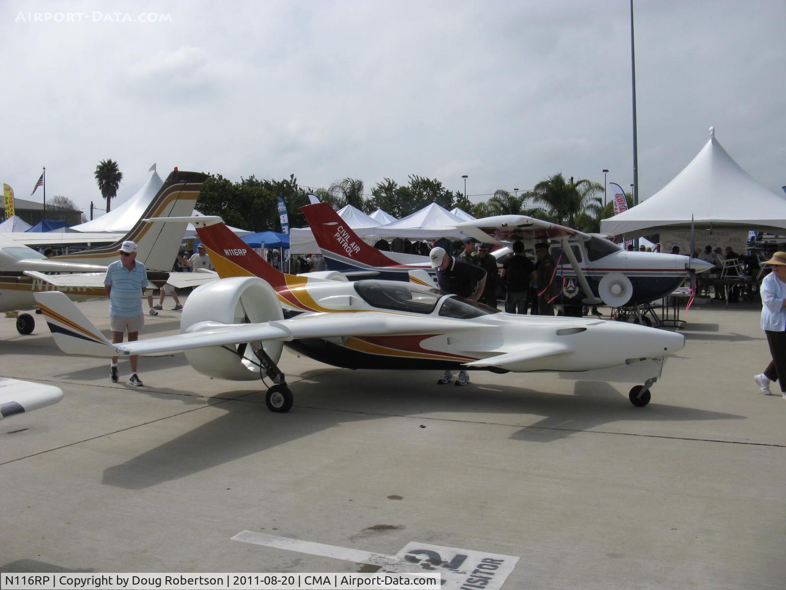 N116RP, Parker Alienair 1 C/N PS1, 2007 Parker ALIENAIR 1, one-off, Toyota Superturbo racing engine 290 Hp, triple ducted fans shaft driven, retractable landing gear, still not flown???