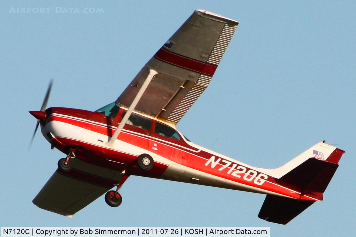 N7120G, 1969 Cessna 172K Skyhawk C/N 17258820, Departing Airventure 2011.