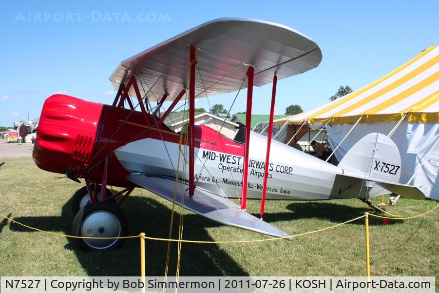N7527, 1928 Waco CTO C/N A-33, On display at Airventure 2011