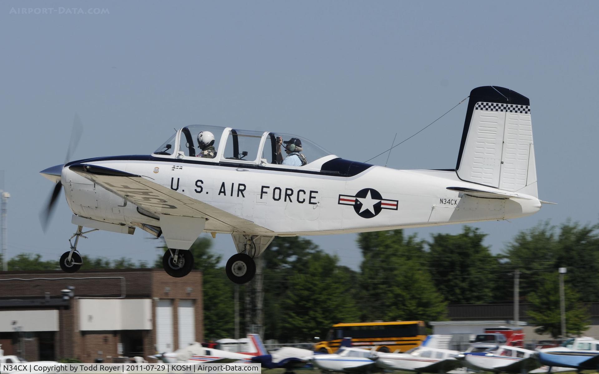 N34CX, 1958 Beech T-34A Mentor C/N CG-223, AIRVENTURE 2011