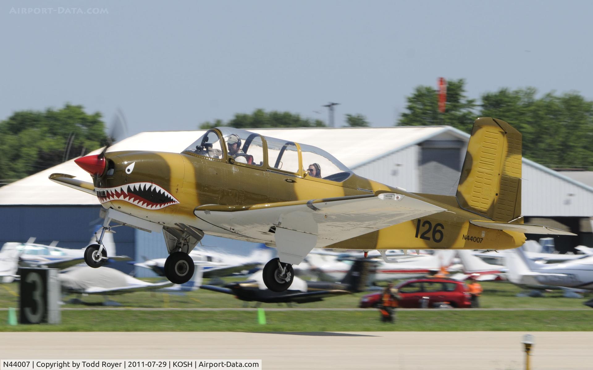 N44007, 1953 Beech T-34A (A45) Mentor Mentor C/N G-126, AIRVENTURE 2011