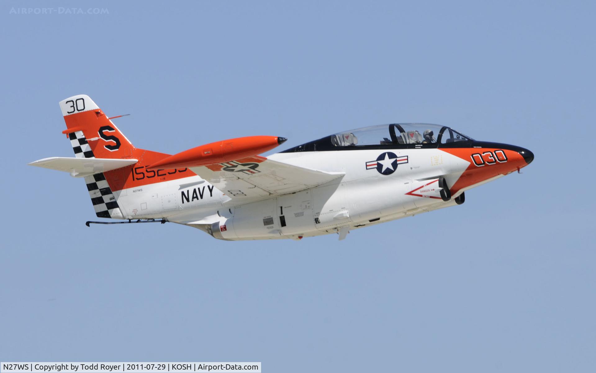 N27WS, North American T-2B Buckeye C/N 310-30, AIRVENTURE 2011