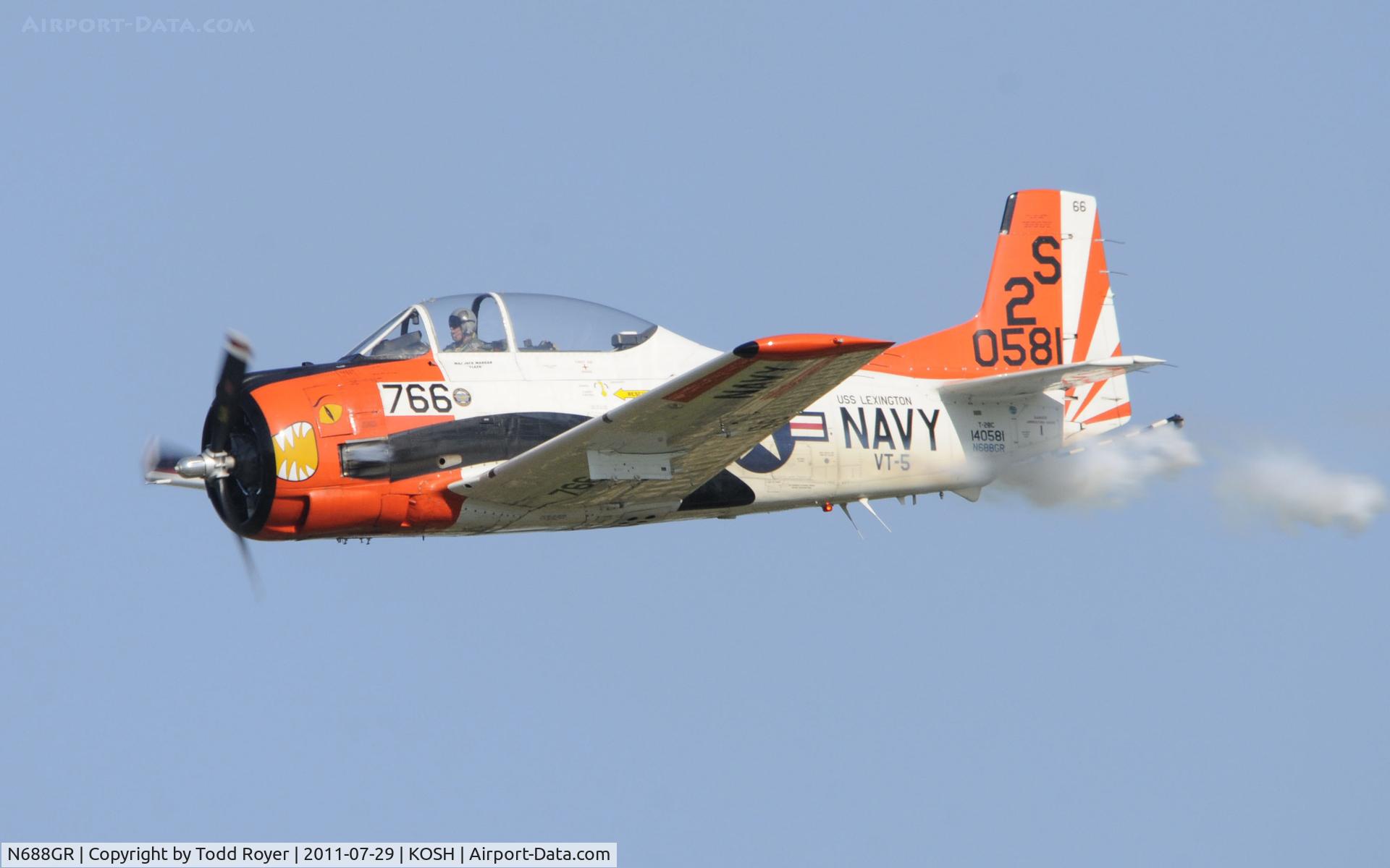N688GR, 1958 North American T-28C Trojan Trojan C/N 226-158 (140581), AIRVENTURE 2011