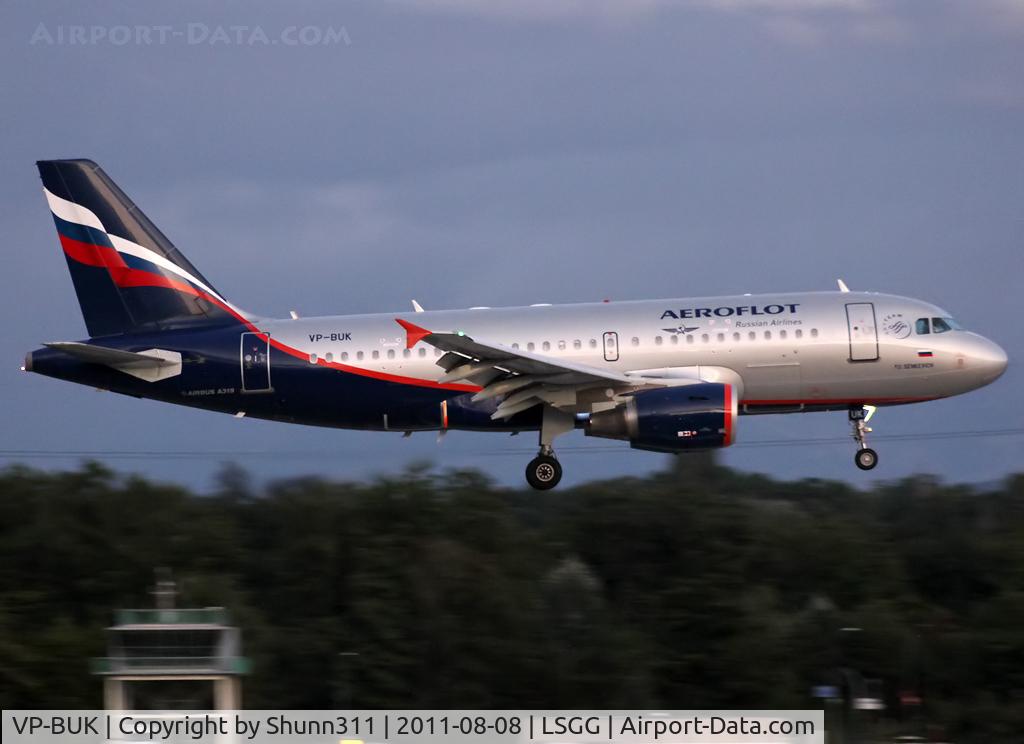 VP-BUK, 2007 Airbus A319-112 C/N 3281, Landing rwy 23