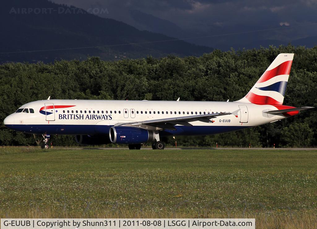 G-EUUB, 2002 Airbus A320-232 C/N 1689, Landing rwy 23
