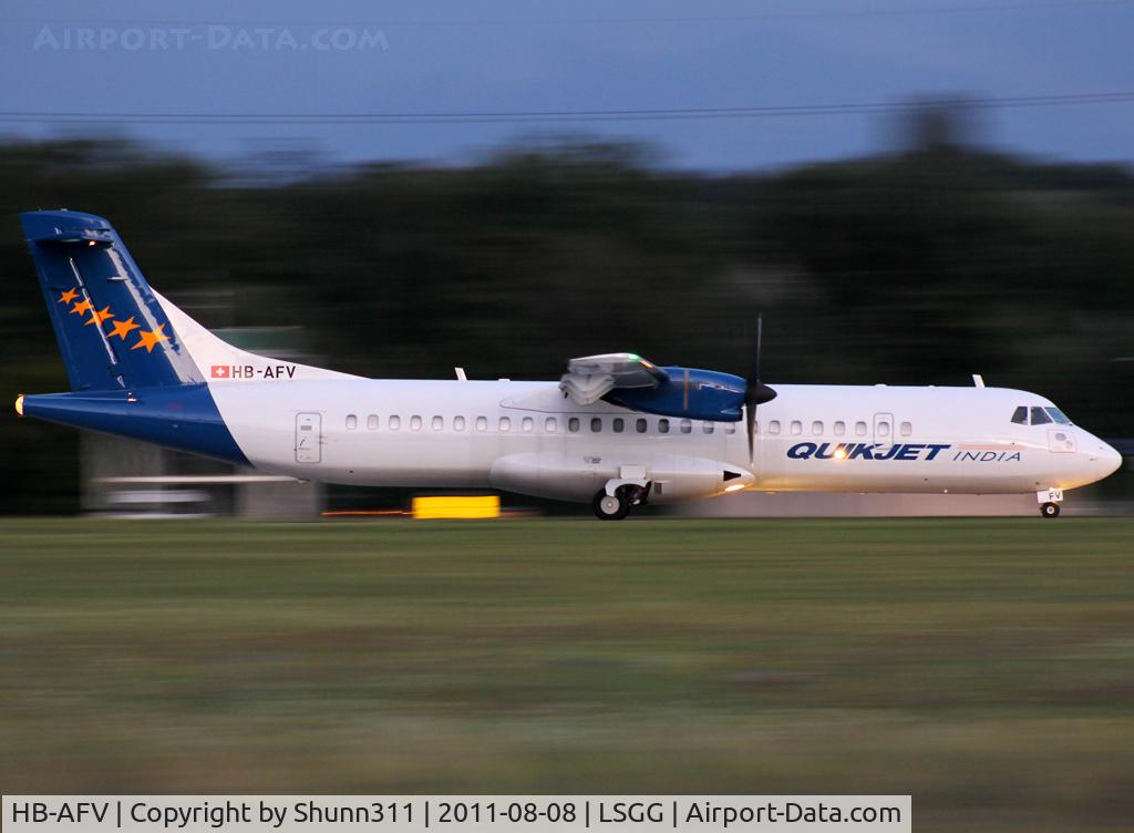 HB-AFV, 1992 ATR 72-202 C/N 341, Taking off rwy 23