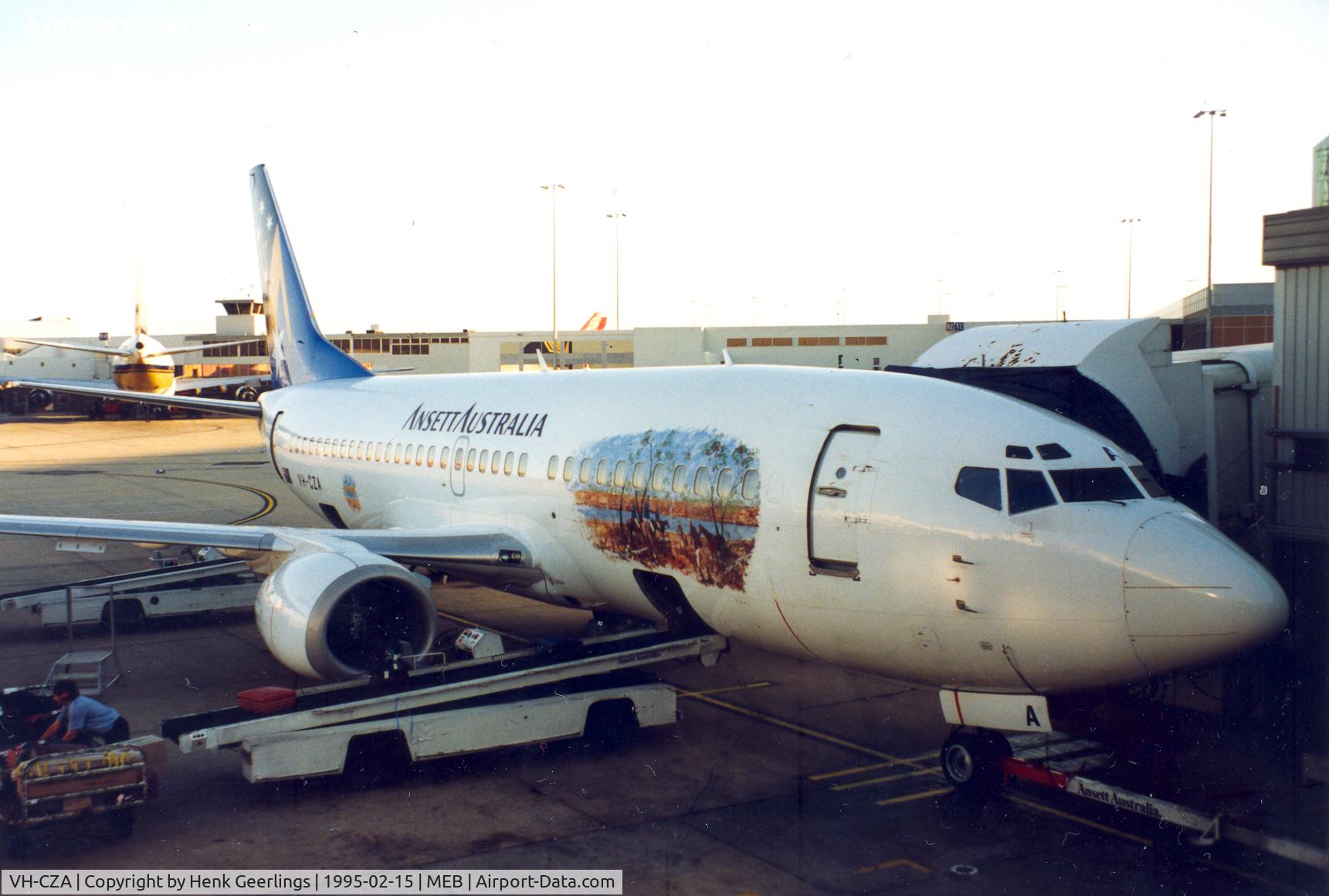 VH-CZA, 1986 Boeing 737-377 C/N 23653, Ansett Australia. Spcl cs Waltzing Mathilda
