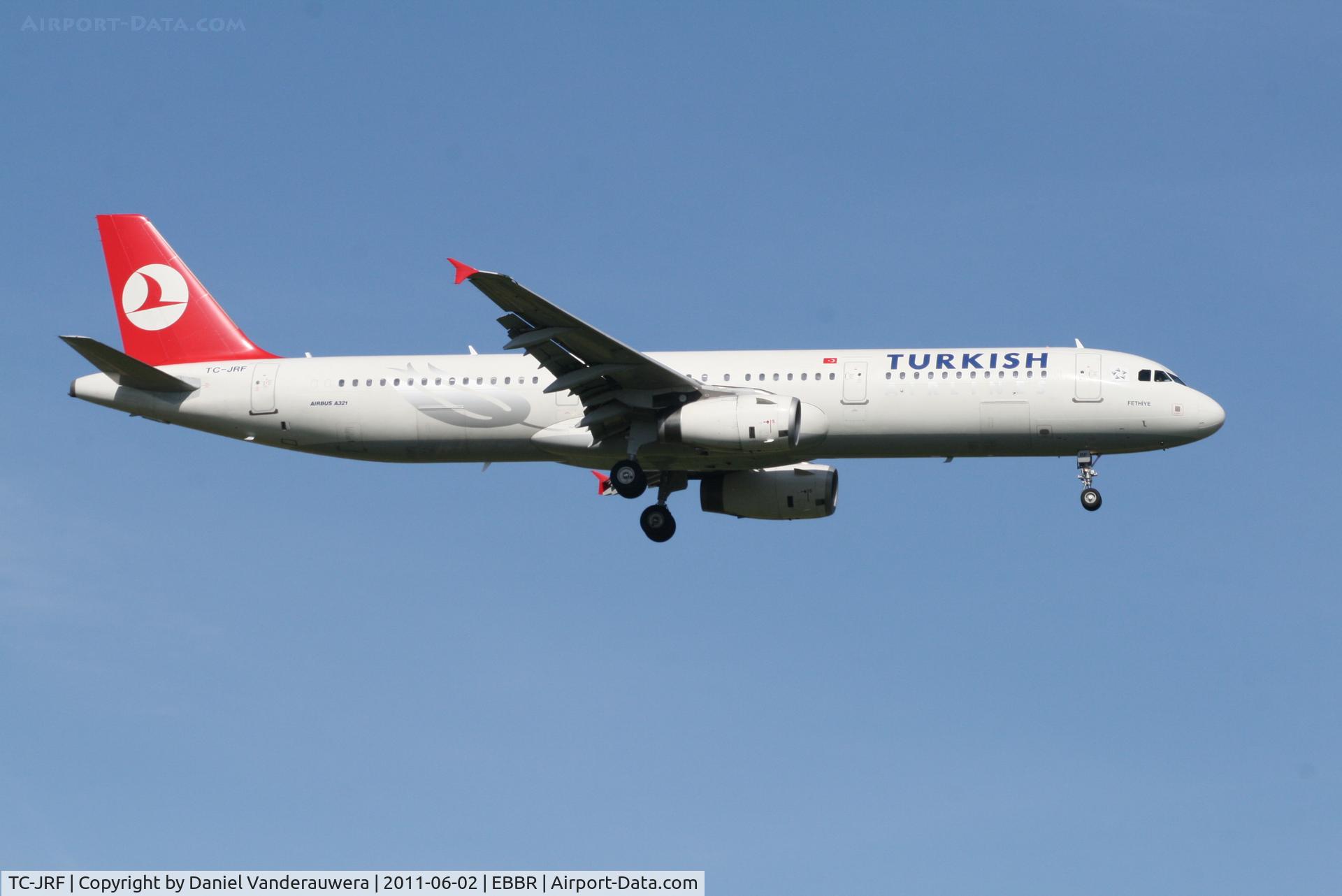 TC-JRF, 2007 Airbus A321-231 C/N 3207, Arrival of flight TK1937 to RWY 02