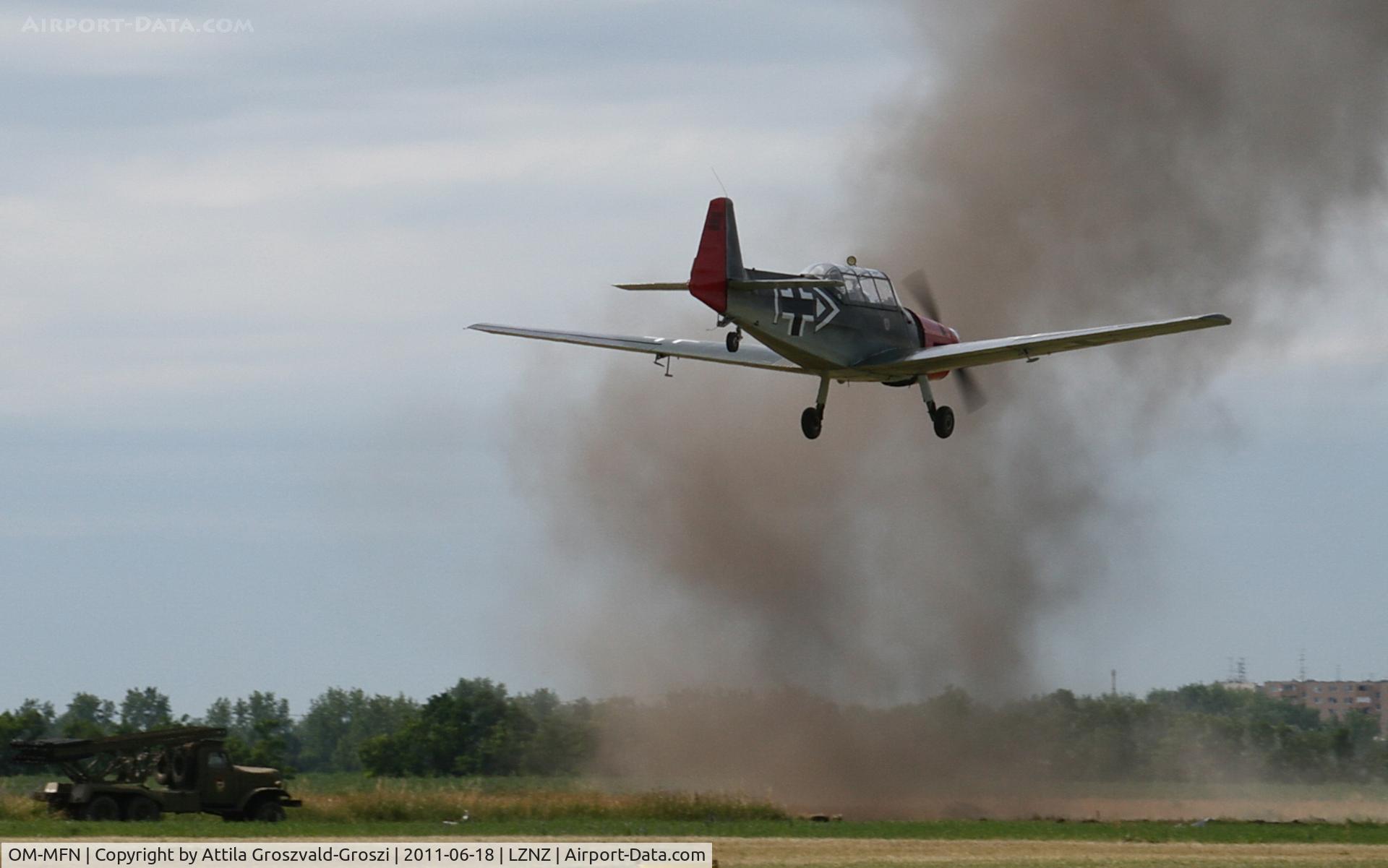 OM-MFN, Zlín Z-226MS Trener C/N 158, Nové Zámky Airport - Slovakia (Slovak Republik) SK.
