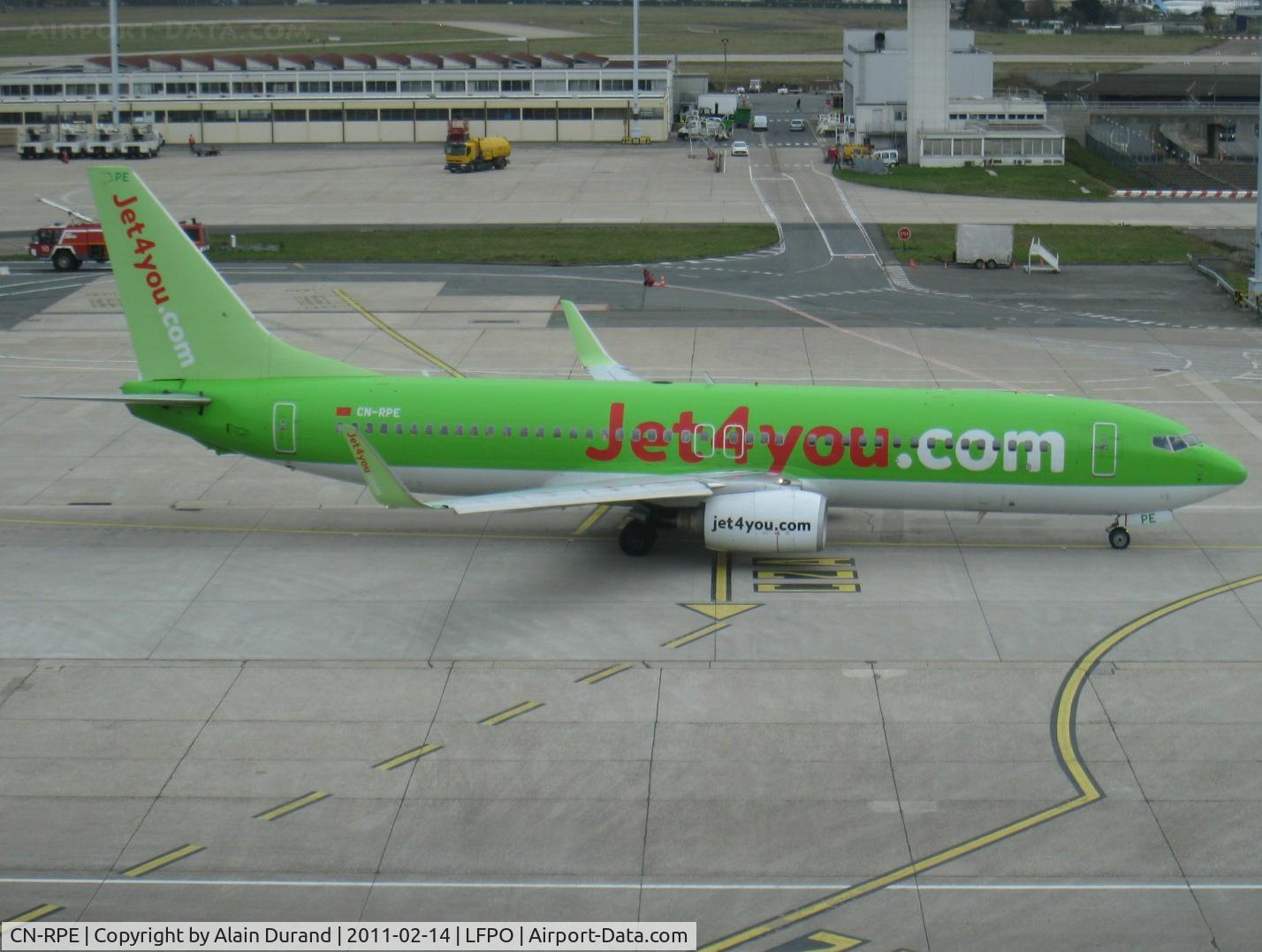 CN-RPE, 1999 Boeing 737-8K5 C/N 27990, ex D-AHFJ Hapag Lloyd & TUIfly, serving Jet4You since May 2008