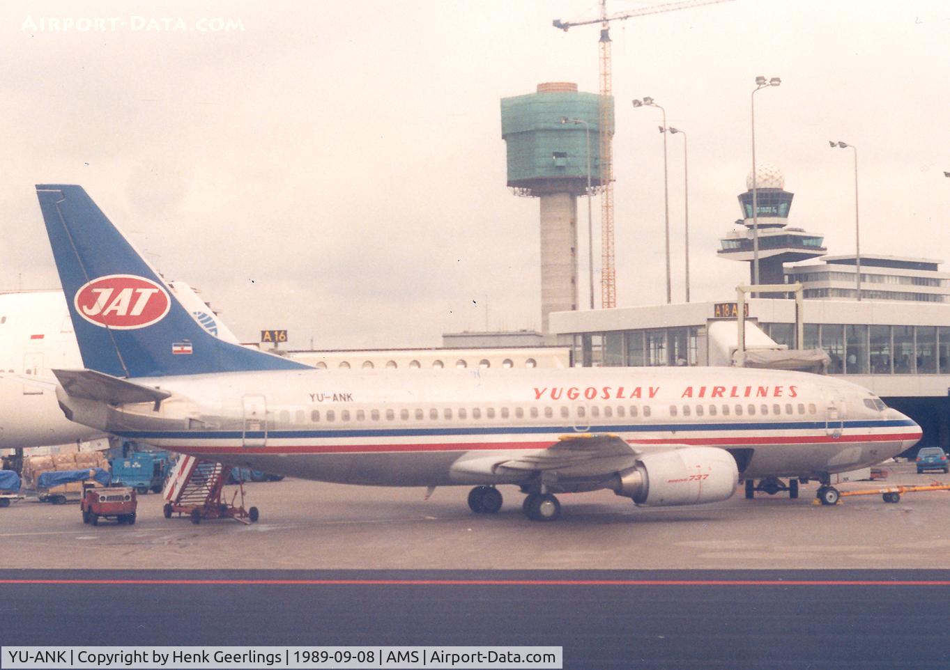 YU-ANK, 1986 Boeing 737-3H9 C/N 23715/1310, JAT