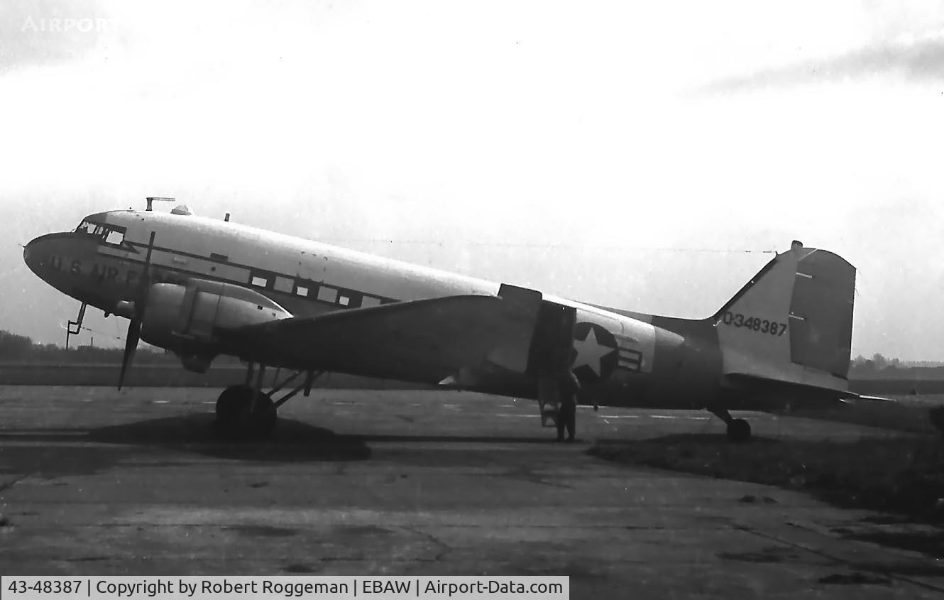 43-48387, 1943 Douglas C-47B Skytrain C/N 25648, Late 1950's.USAF 0-348387.