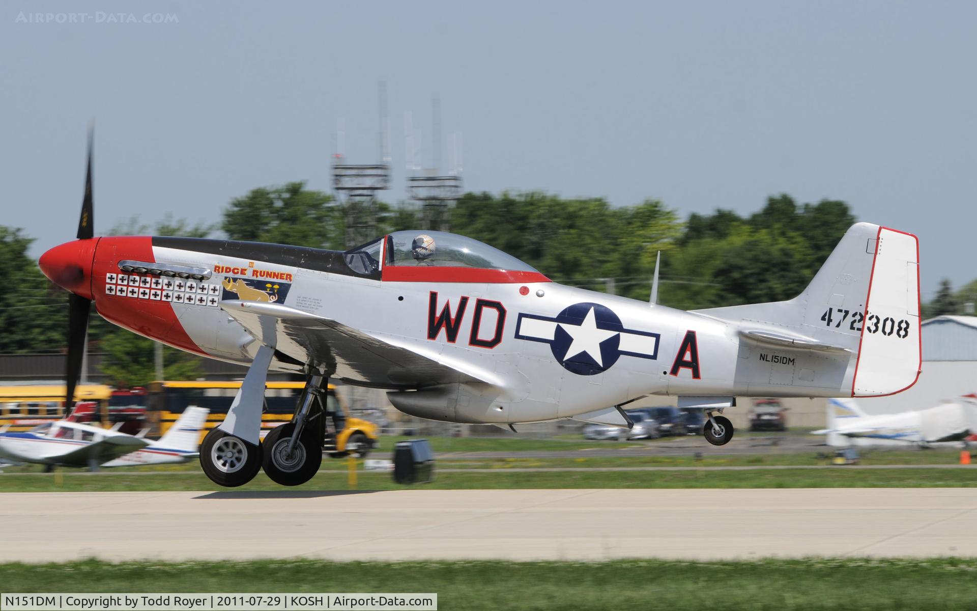 N151DM, 1944 North American F-51D Mustang C/N 44-13250, AIRVENTURE 2011