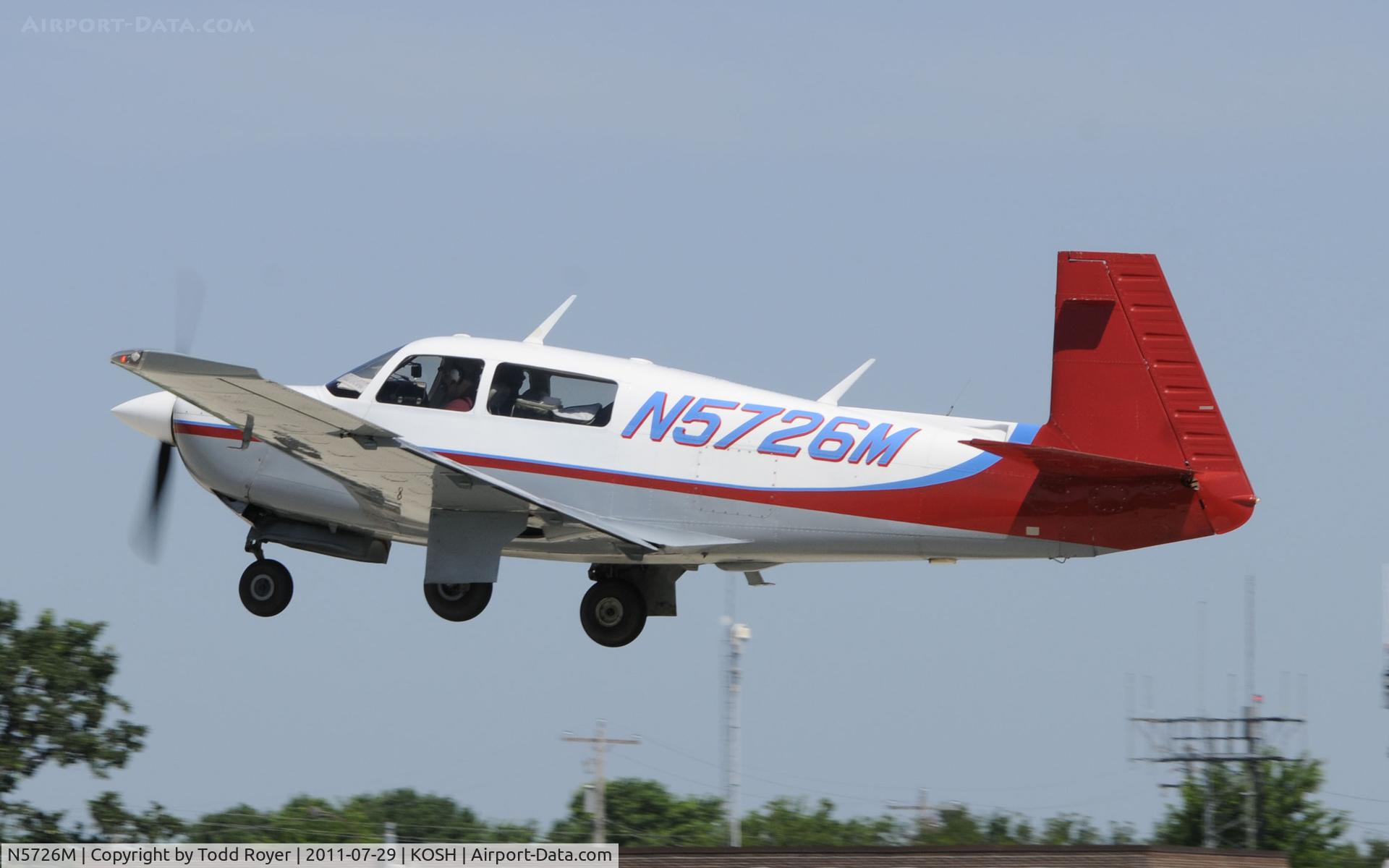 N5726M, 1983 Mooney M20J 201 C/N 24-1418, AIRVENTURE 2011