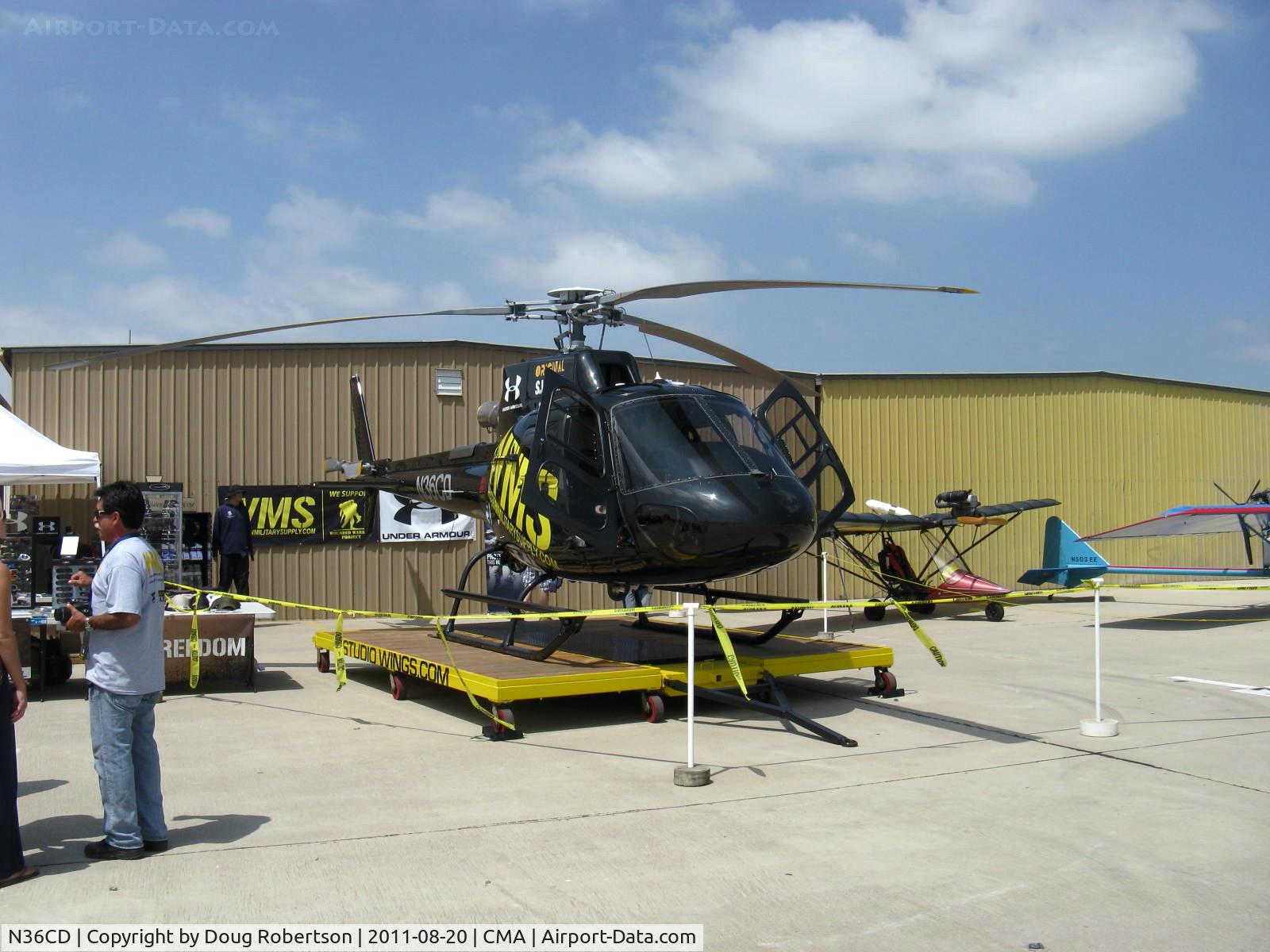 N36CD, 2009 Eurocopter AS-350B-3 Ecureuil Ecureuil C/N 4657, American Eurocopter AS350B SuperStar, one Turbomeca Arriel 2B 847 shp, three blade rotor, 6 place, Hot & High optimized model