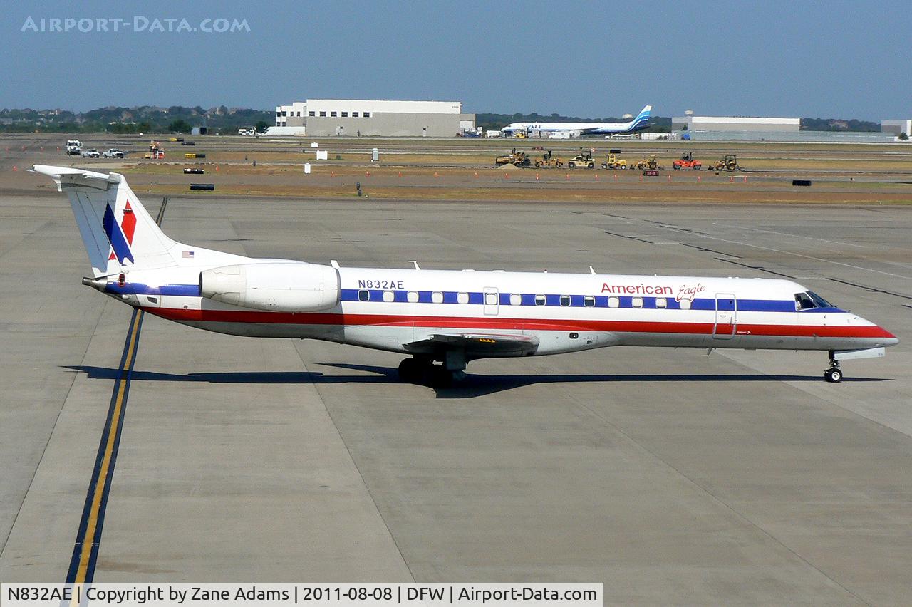 N832AE, 2002 Embraer ERJ-140LR (EMB-135KL) C/N 145627, At DFW Airport