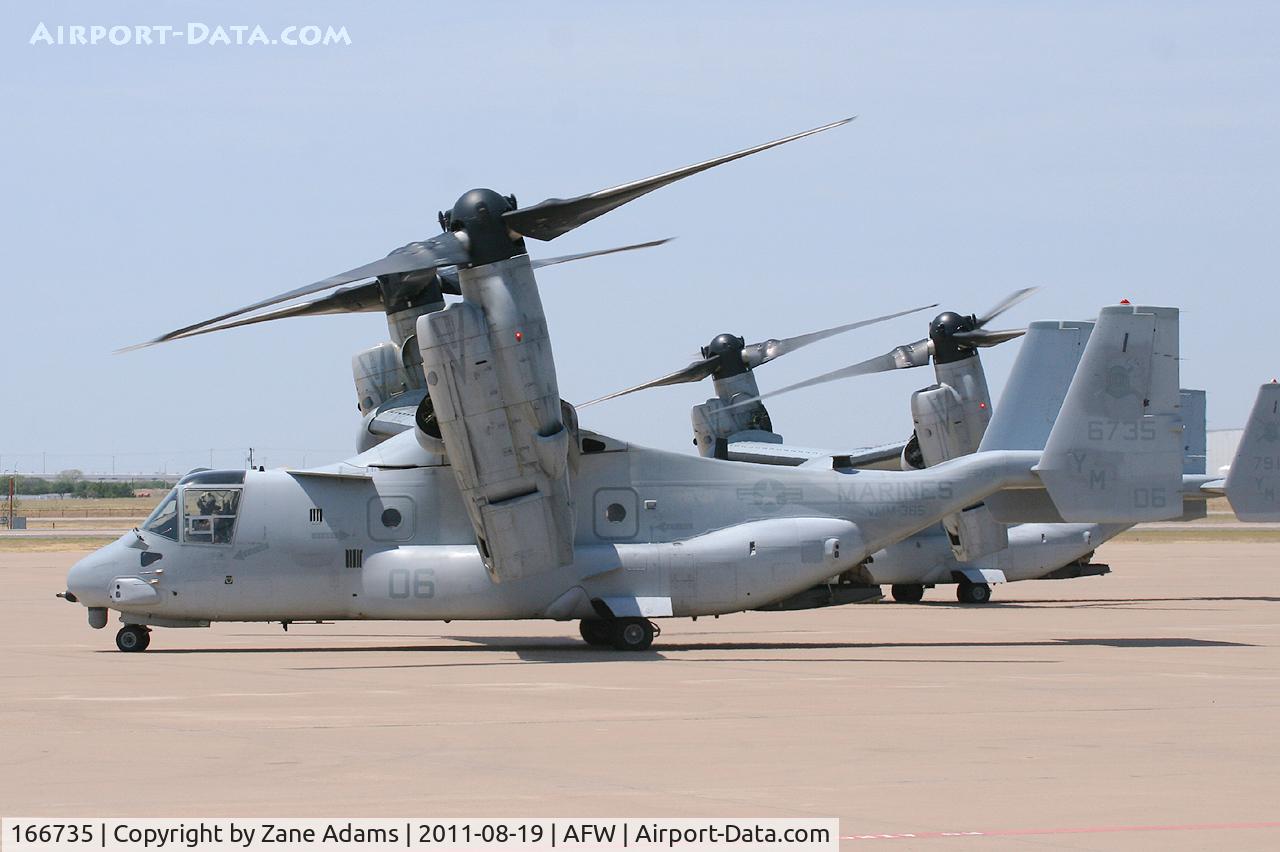 166735, Bell-Boeing MV-22B Osprey C/N D0100, USMC V-22 at Alliance Airport - Fort Worth, TX